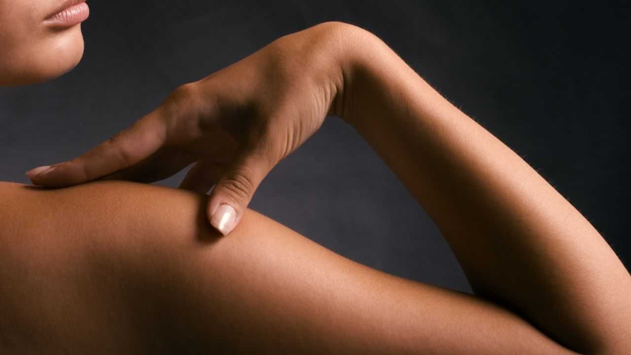 tanned skin post spray tan